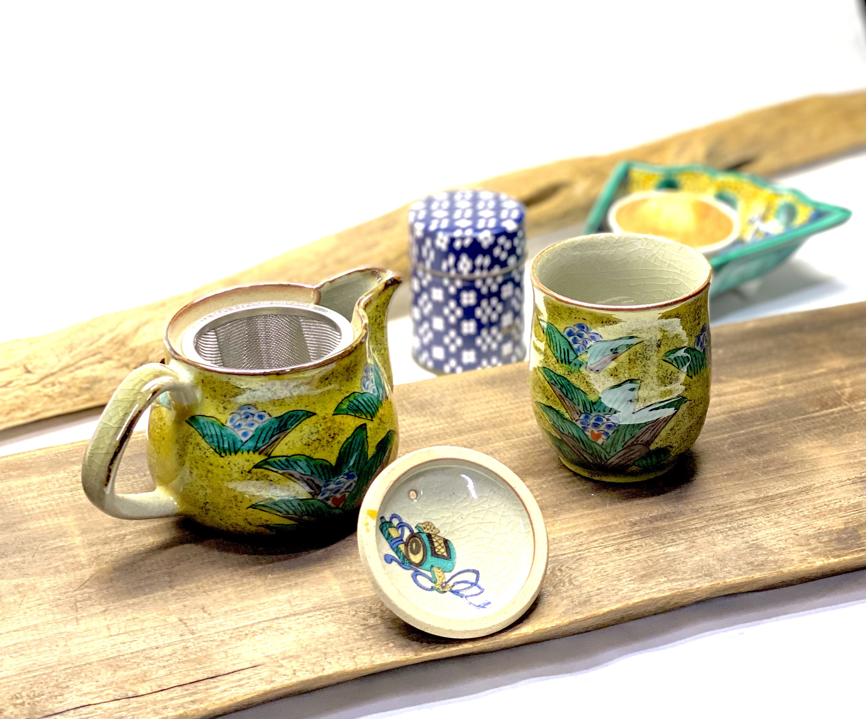 九谷焼ここでしか買えない急須セット 一人用 2点セット 小-百華園