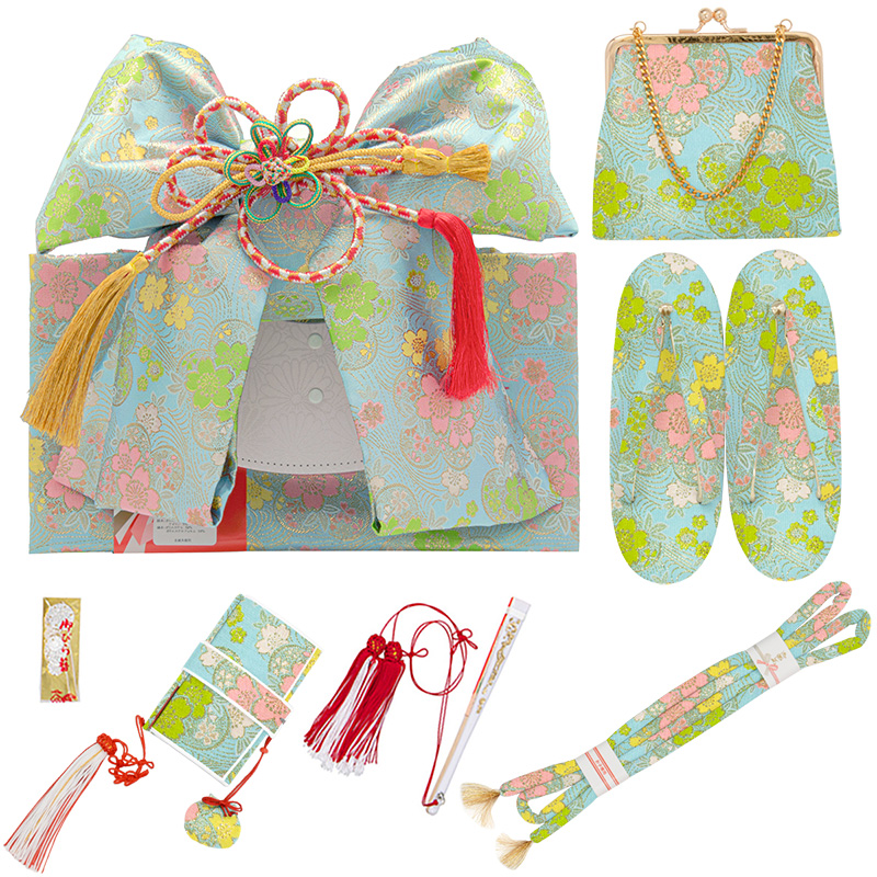 七五三女の子小物 結び帯はこせこセット 7点セット 3歳 5歳 7歳 作り帯