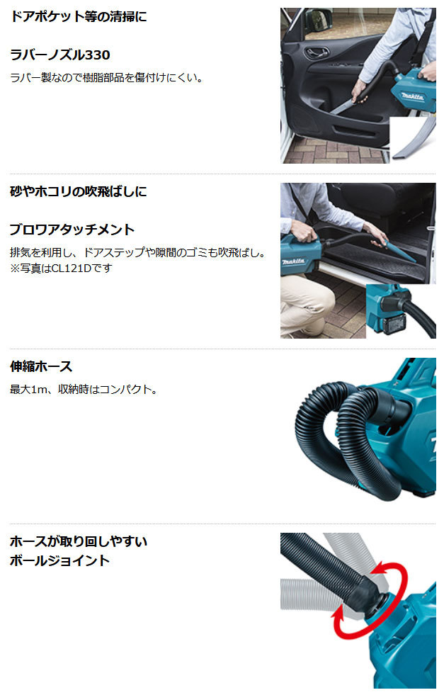 マキタ（makita） 18V 掃除機 CL184DZ 充電式クリーナー 紙パック式