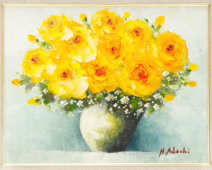 2/18〜2/25☆ポイント2倍！】絵画 インテリア 贈答 記念品 油絵 足立