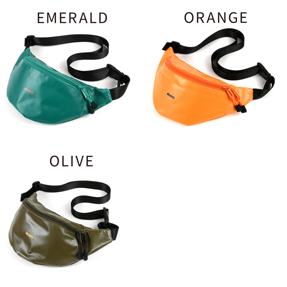ウェストバッグ ターポリン MUSIC 1/2HALF ウェストポーチ 小さい