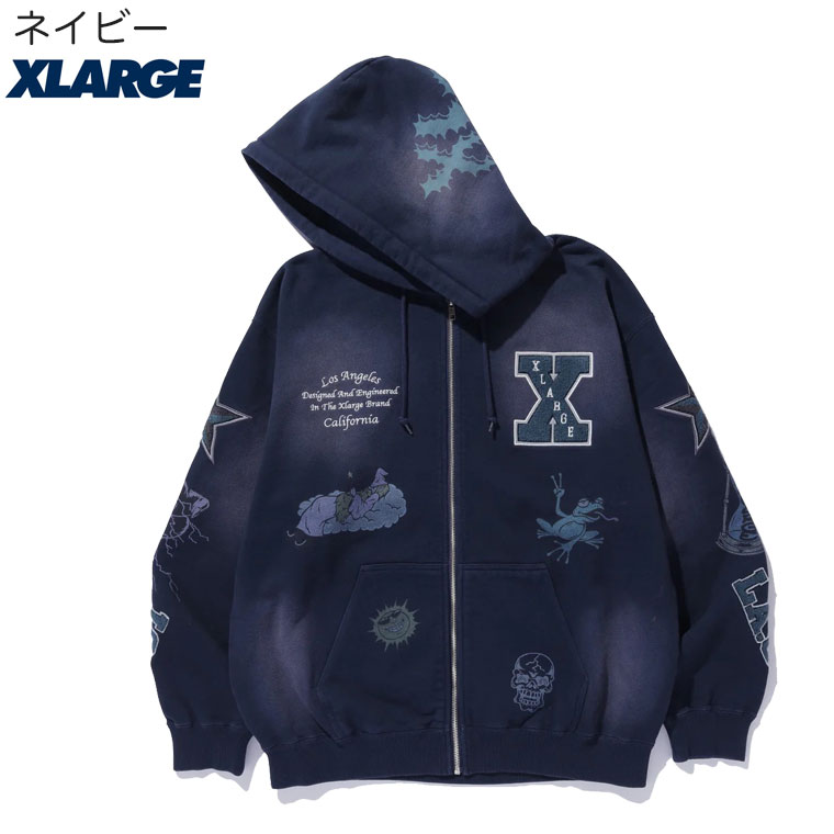 XLARGE（エクストラ ラージ） スウェット パーカー MULTI LOGO ZIP UP