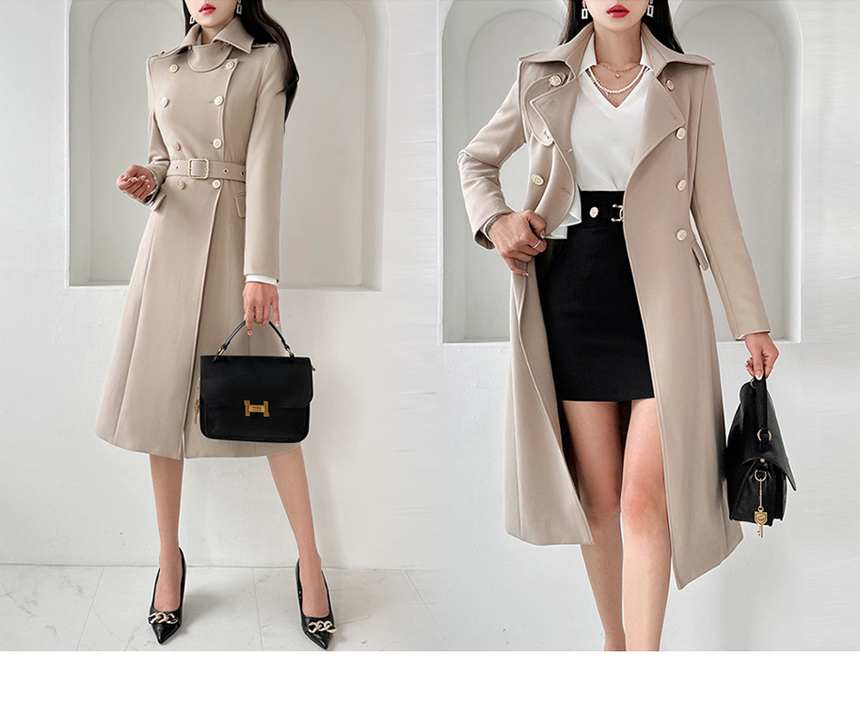 コート レディース アウター 長袖 襟付き ロング丈 マキシ丈