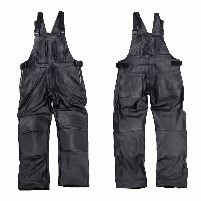 Mo-LAWS オーバーオール レザーパンツ 本革 牛革 メンズ mljs001 : 本
