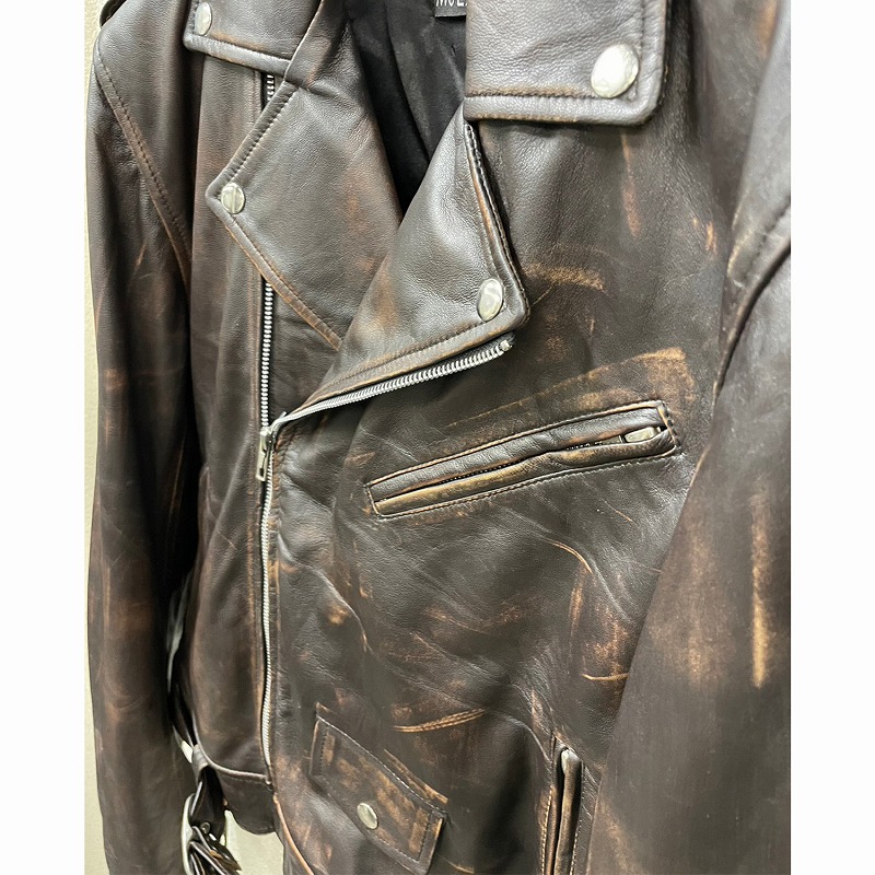 ラムレザー US ダブルライダースジャケット メンズ レザージャケット