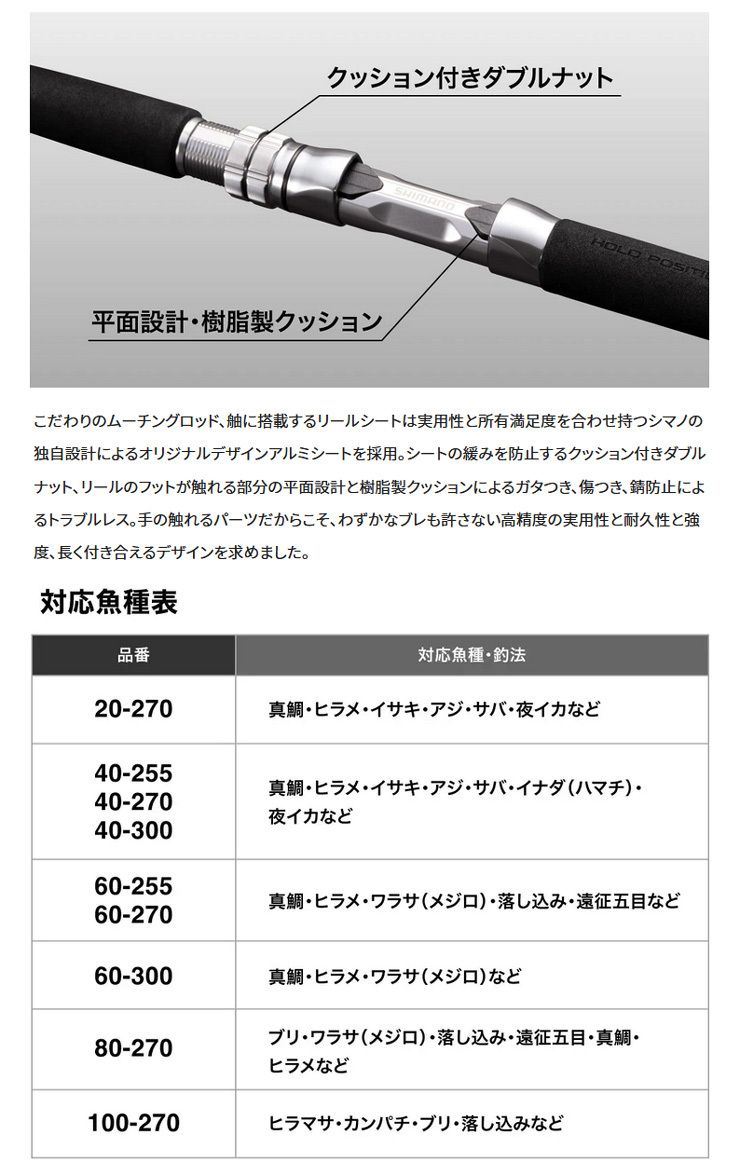 シマノ（SHIMANO） 舳(ミヨシ) 60-300 [MIYOSHI] 205254 : カツキ