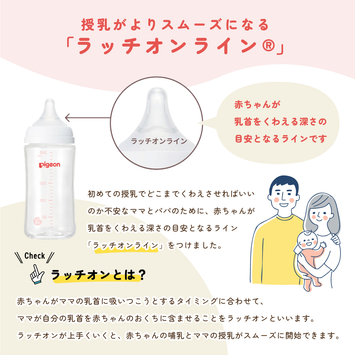 Pigeon（ピジョン） 母乳実感 哺乳びん 耐熱ガラス 240ml 出産準備