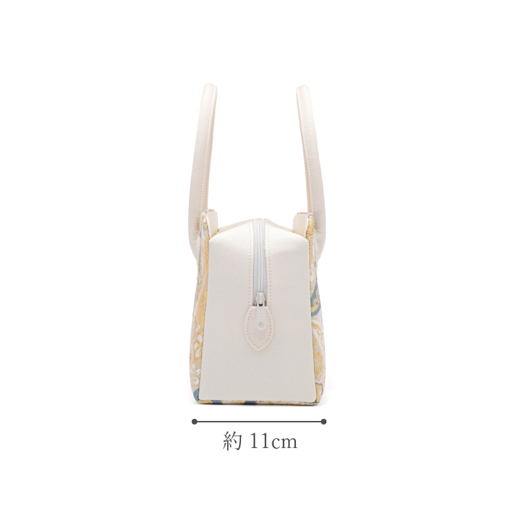 和装バッグ 利休バッグ 花しおり 正絹 金 ゴールド マルチカラー