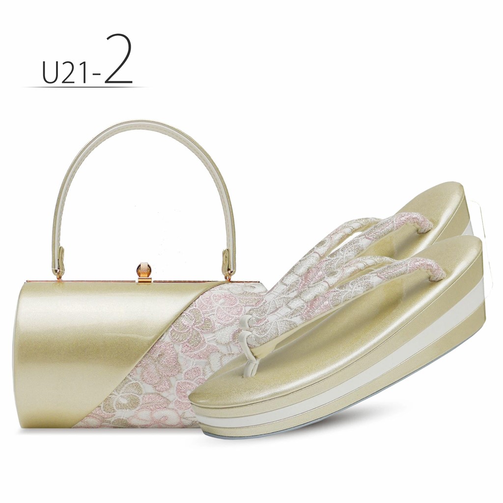 NISHIORI 草履バッグセット レース×エナメル 選べる 7色 振袖用 ラメ