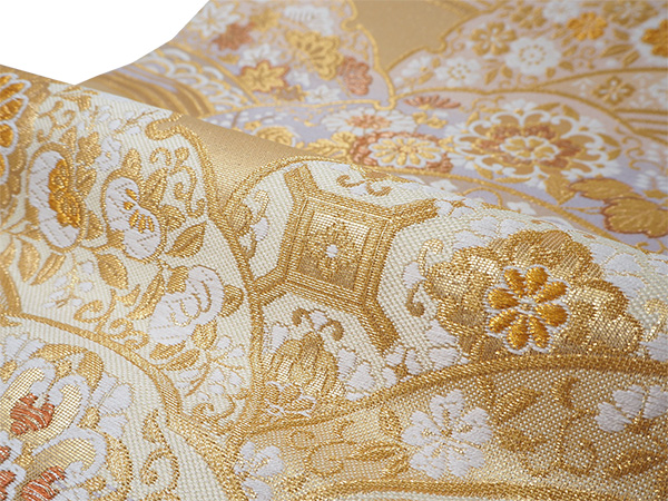 袋帯 単品 正絹 六通柄 未使用 仕立て付 フォーマル 六通 西陣織