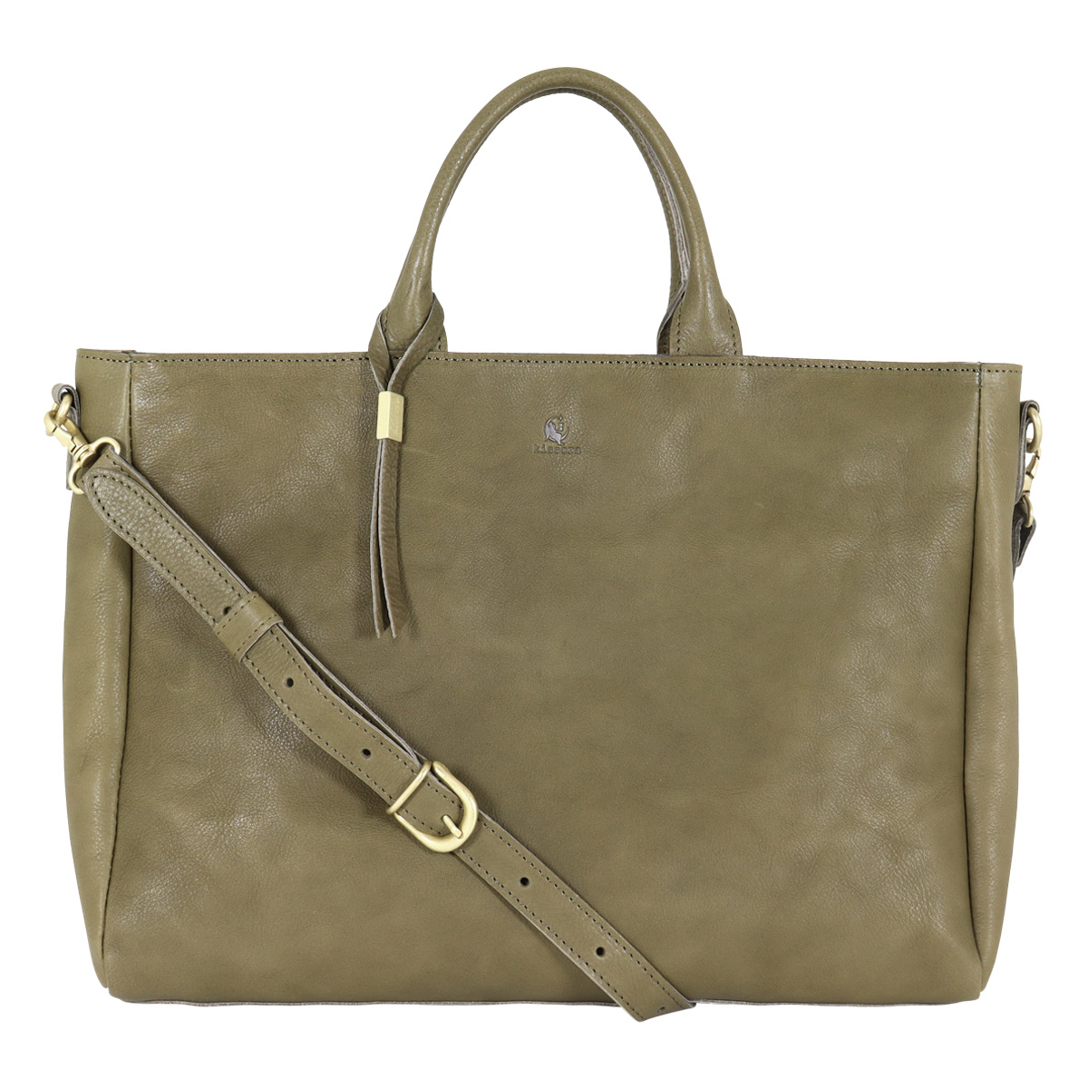 kissora（キソラ） ショルダーバッグ A4 大きめ 本革 レザー オリーブ