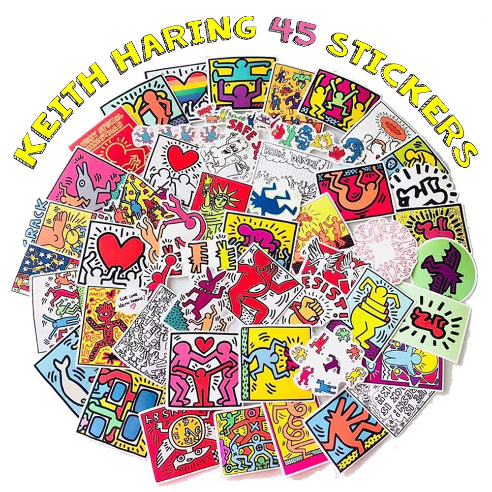 キースヘリング ステッカー 50枚セット PVC 防水 シール Keith Haring