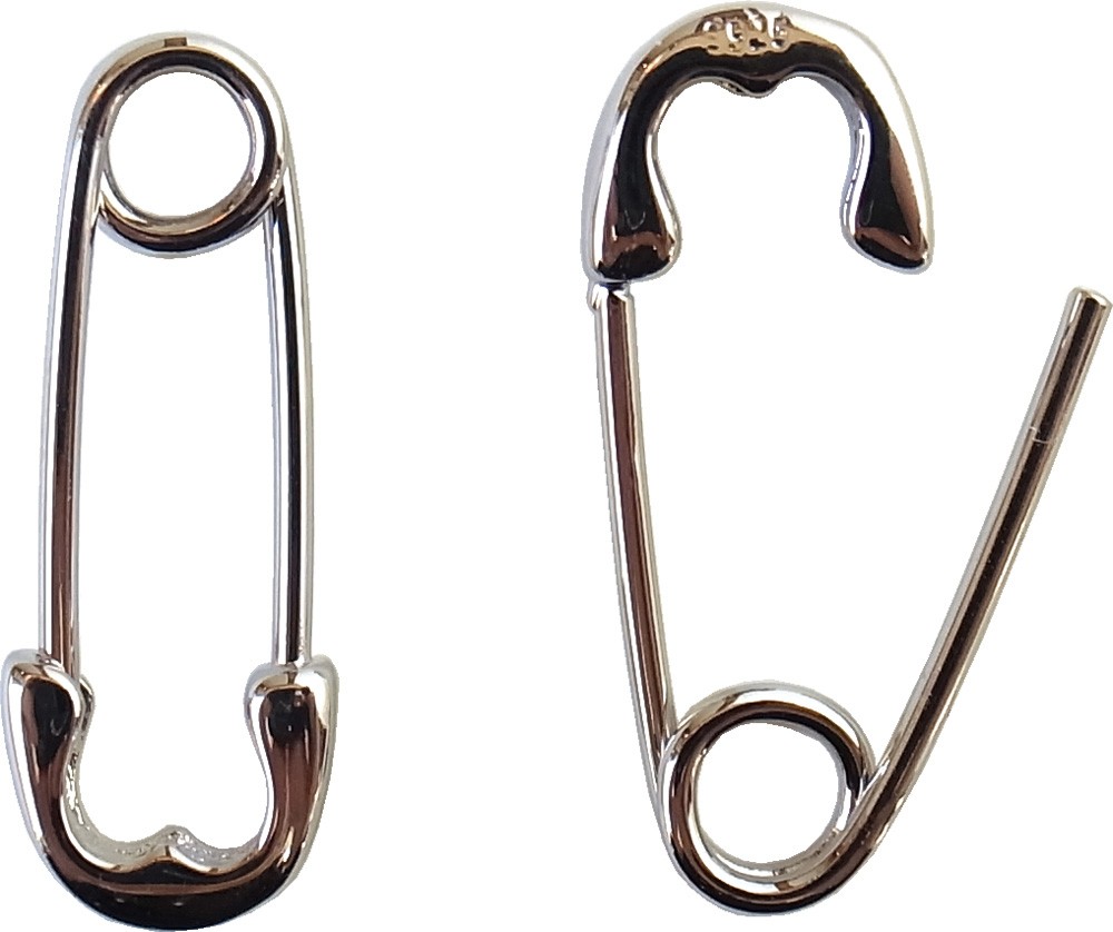 シルバー925 安全ピン型 ピアス 2個セット アクセサリー メンズ