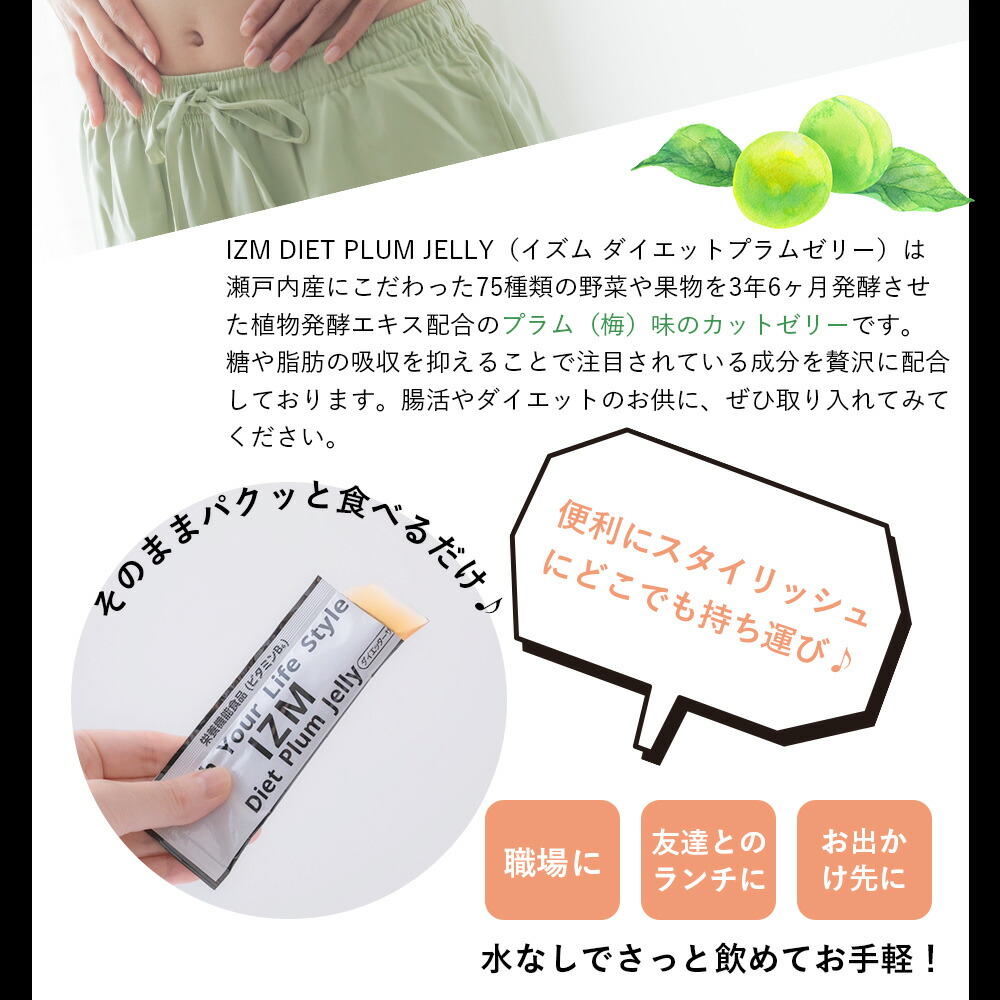 IZM DIET PLUM JELLY 1箱 25本入り（1本20g） : Liberta Create Yahoo
