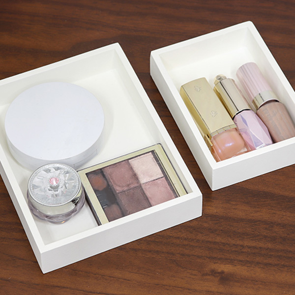 HAGiHARA（萩原） コスメボックス 三面鏡 アンティーク調 収納 大容量