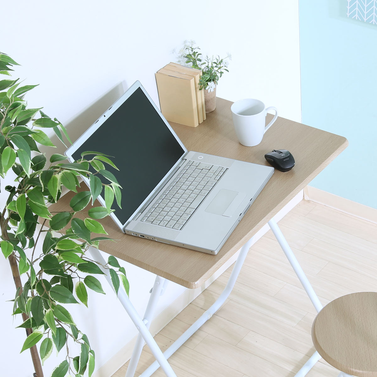 不二貿易（Fuji Boeki） ワークデスク 折りたたみ テーブルチェア