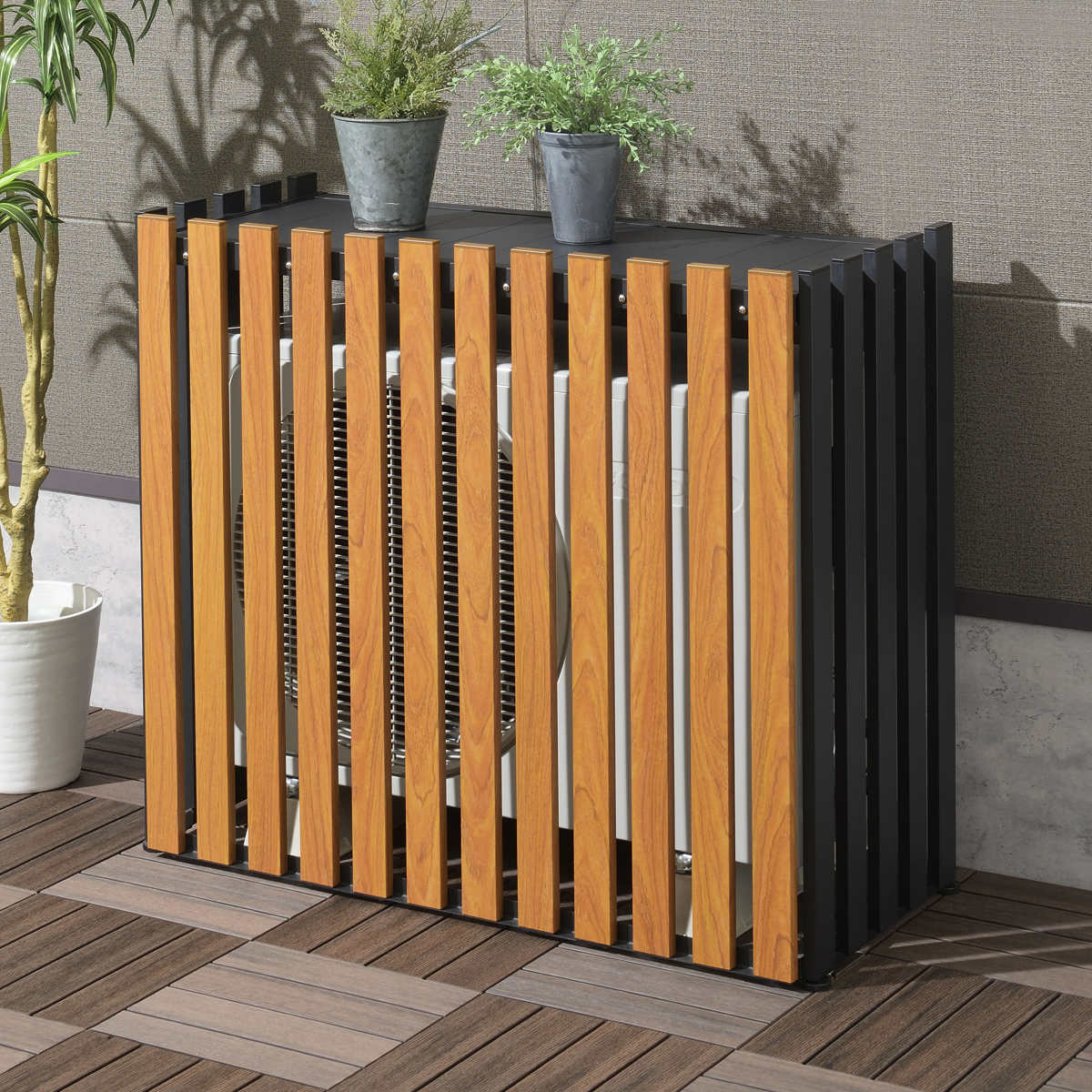 SANKA（サンカ） 室外機カバー アルミ室外機カバー 縦格子 標準サイズ