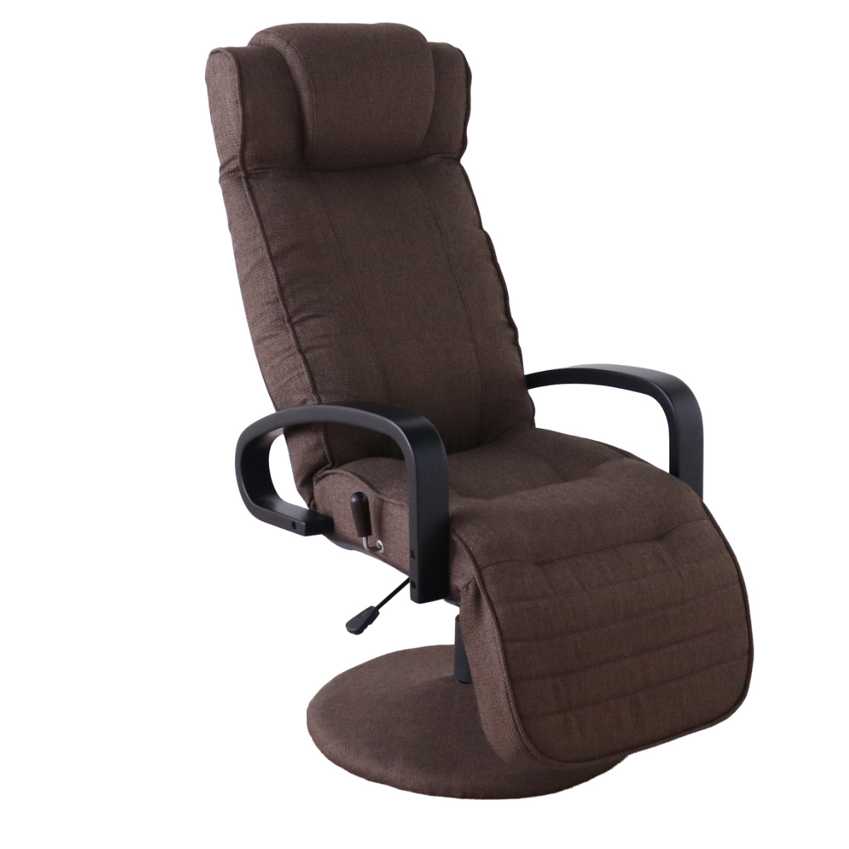 高座椅子 回転式 昇降式 ハイバック リクライニングチェア ポケット