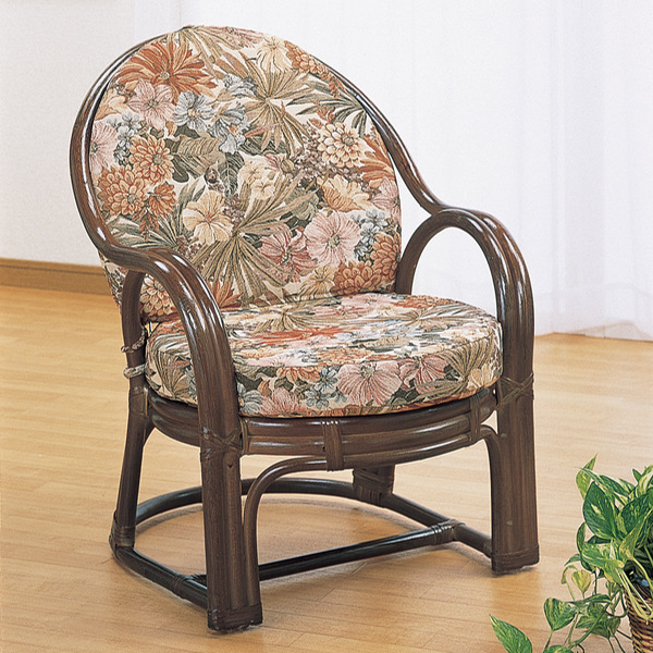 今枝商店 籐 アームチェアー クッション付 幅57cm （ 家具 ソファー 籐