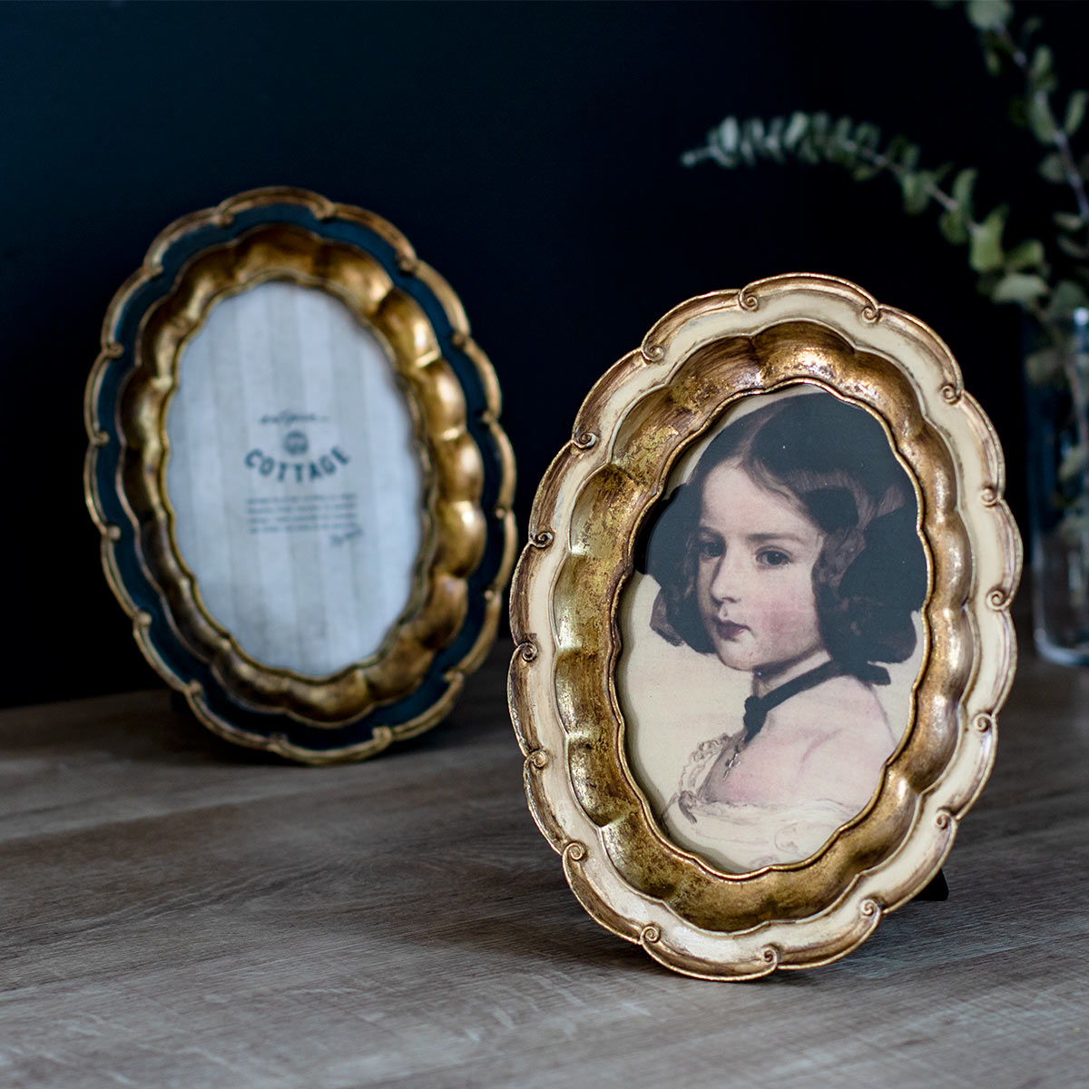 フォトフレーム オーバルフォトフレーム 波型 ポストカード KG判