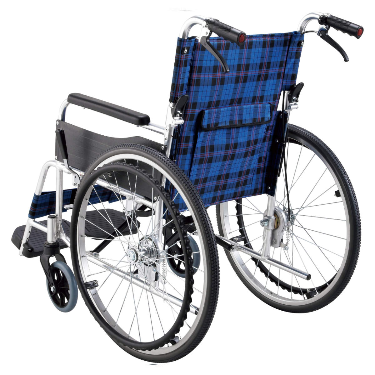 マキテック 車いす 標準 自走式 背折れタイプ 座面幅40cm 非課税