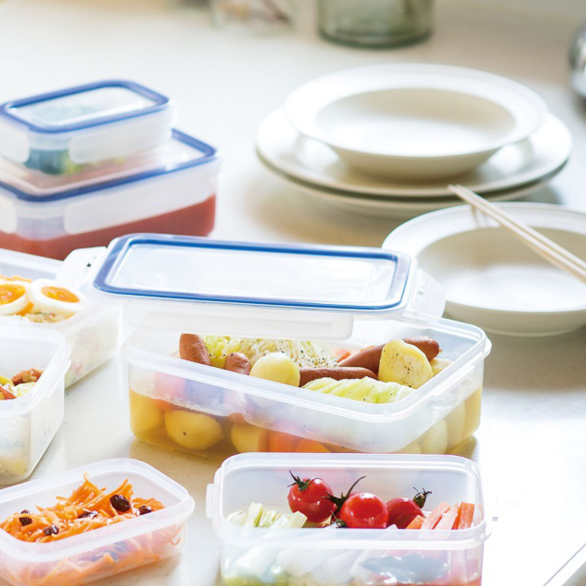 Lustroware（ラストロウェア） 保存容器 330ml 深型 イージーケア 4点