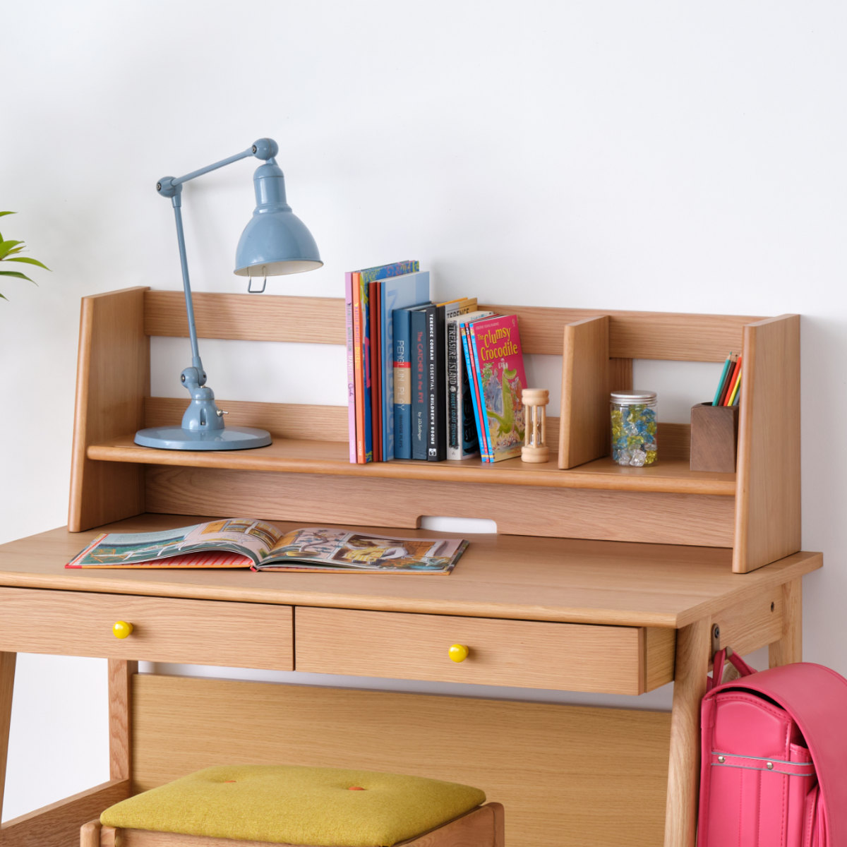 一生紀（ISSEIKI） 上棚 学習机用 幅99cm 木製 RESCO （ 机上 収納