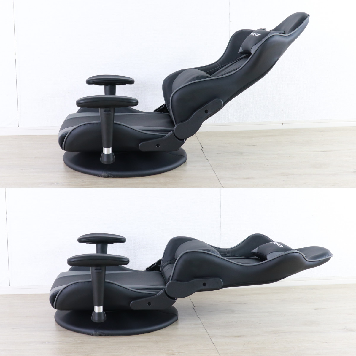 ゲーミングチェア 座椅子 疲れにくい 座面高18cm 回転 （ ゲーミング座