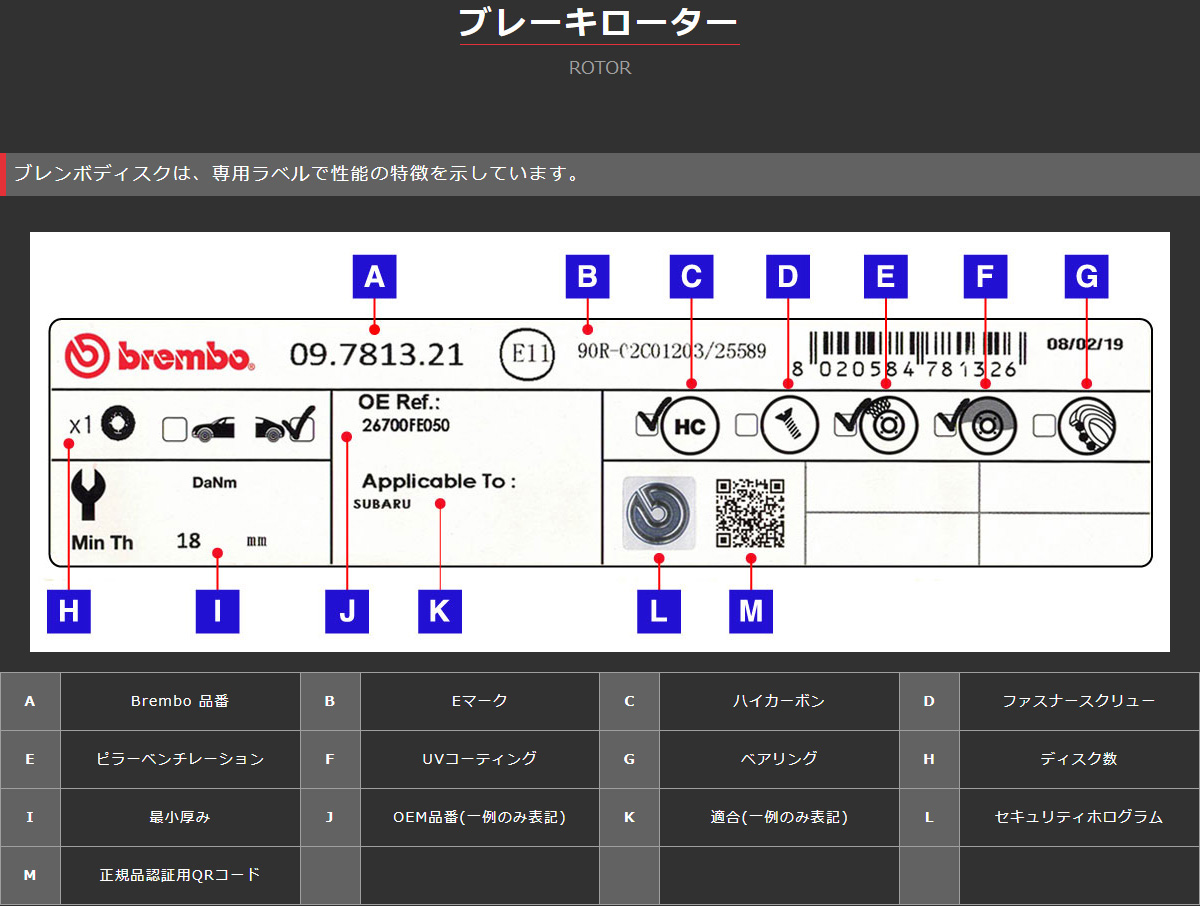 brembo（ブレンボ） ブレーキローター BRAKE DISC レクサス RX270