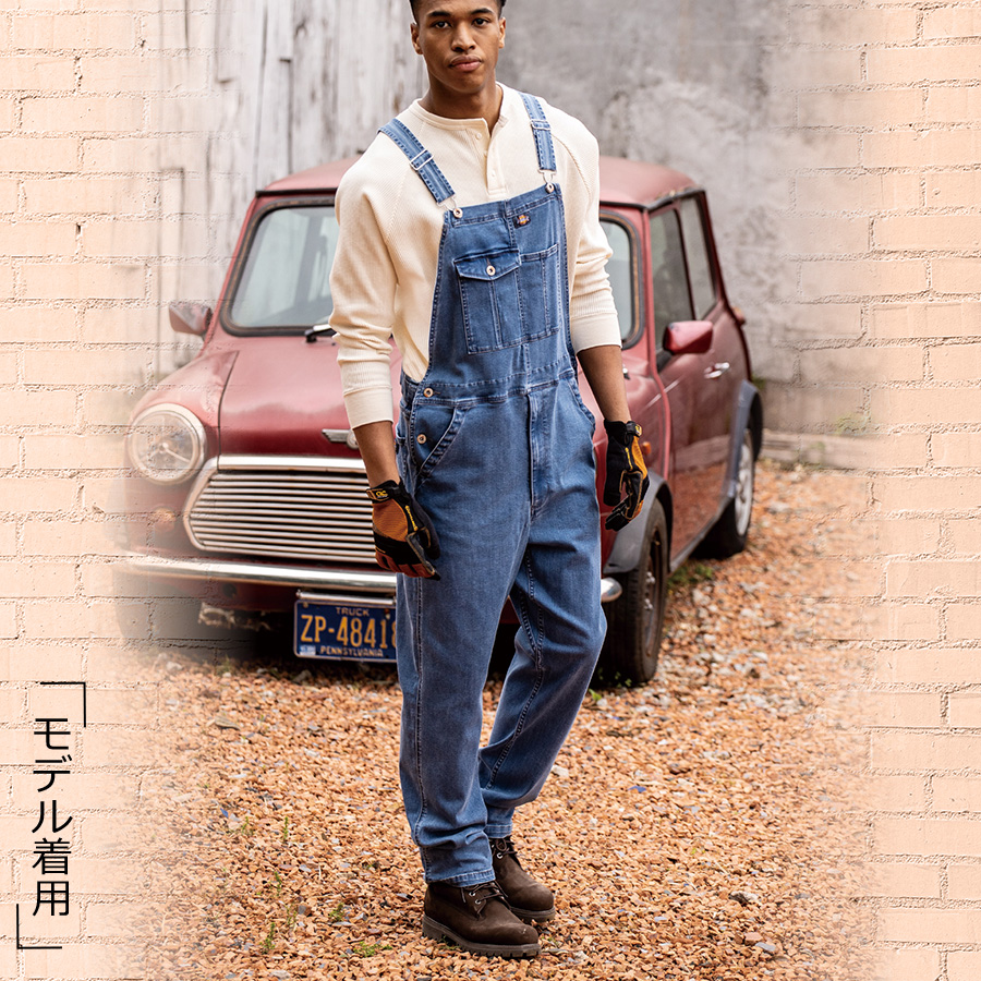 Dickies（ディッキーズ） ストレッチシルキーデニムオーバーオール D