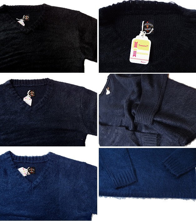 タウンクラフト モヘア Vネック ニット カラーニット TOWN CRAFT J.C.