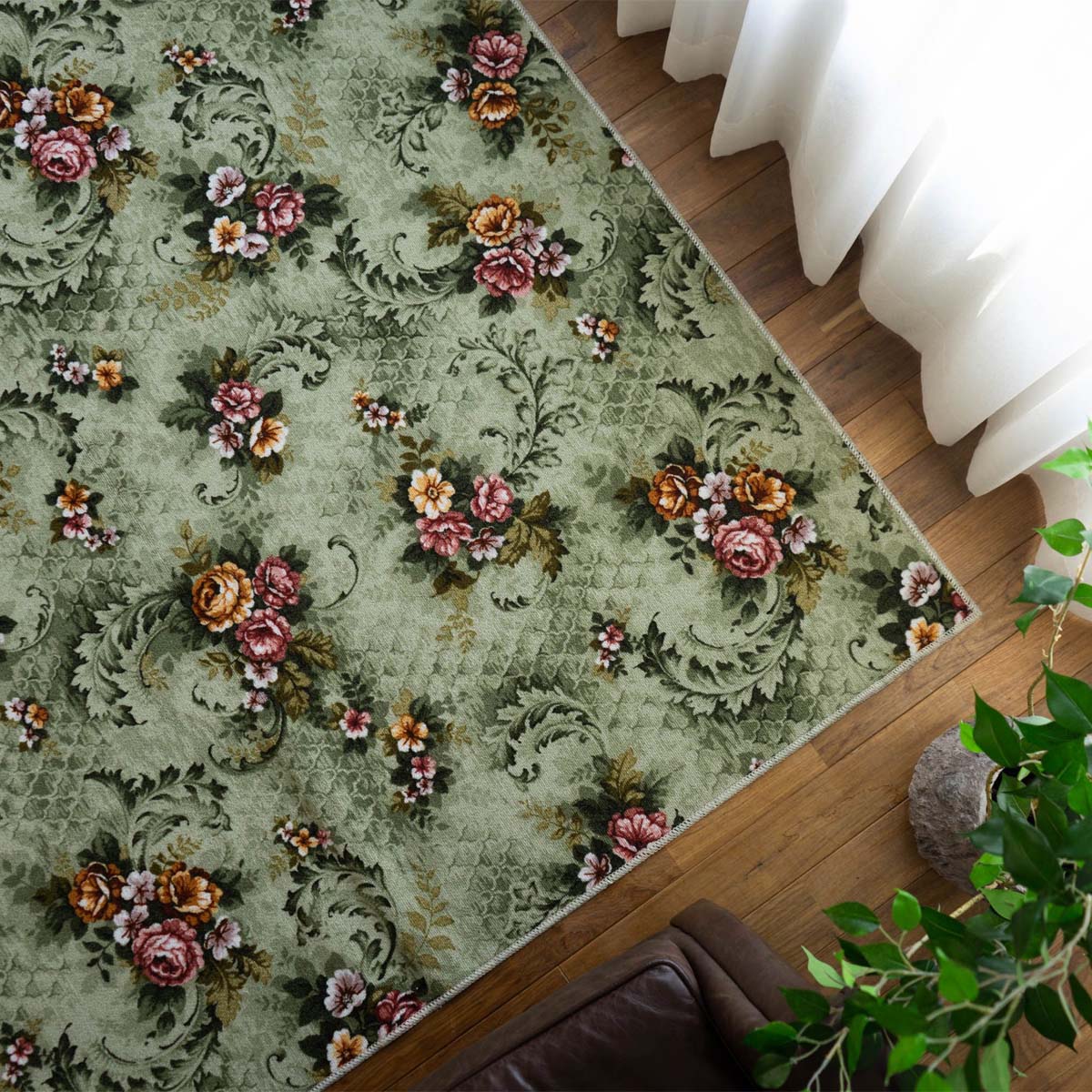 サヤンサヤン 撥水 防汚 抗菌 防臭 カーペット 江戸間6帖 261×352