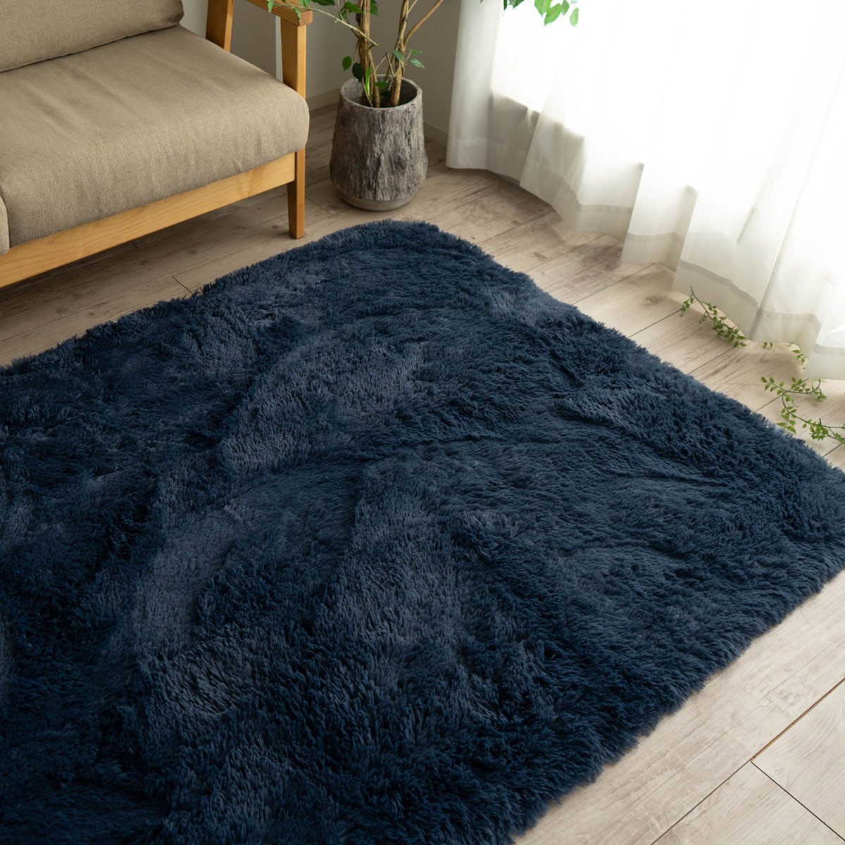 サヤンサヤン ラグ 130x190 洗える ラグマット リビング 毛足35ミリ