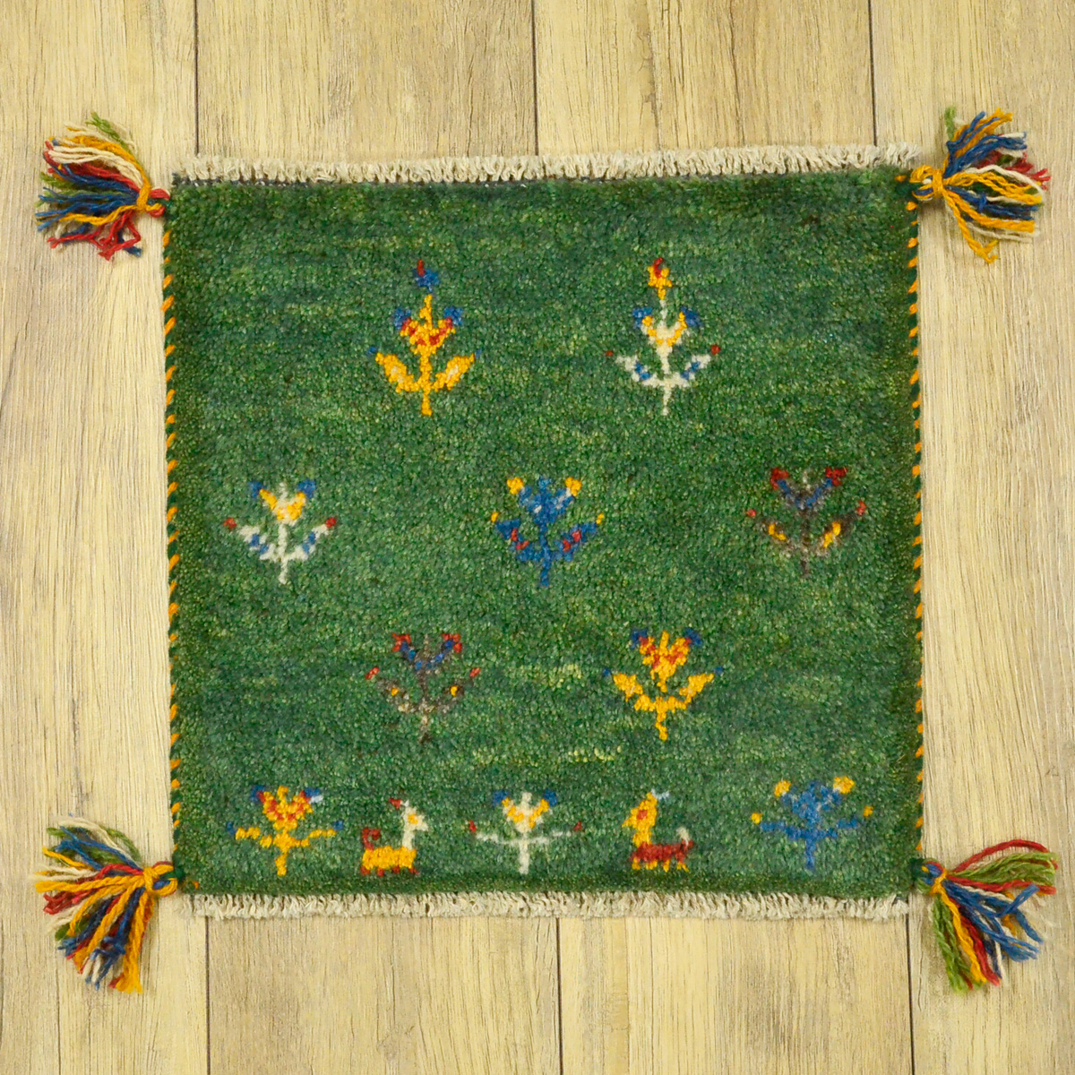 サヤンサヤン ギャッベ ギャベ 座布団 ペルシャ イラン 約 40x40cm