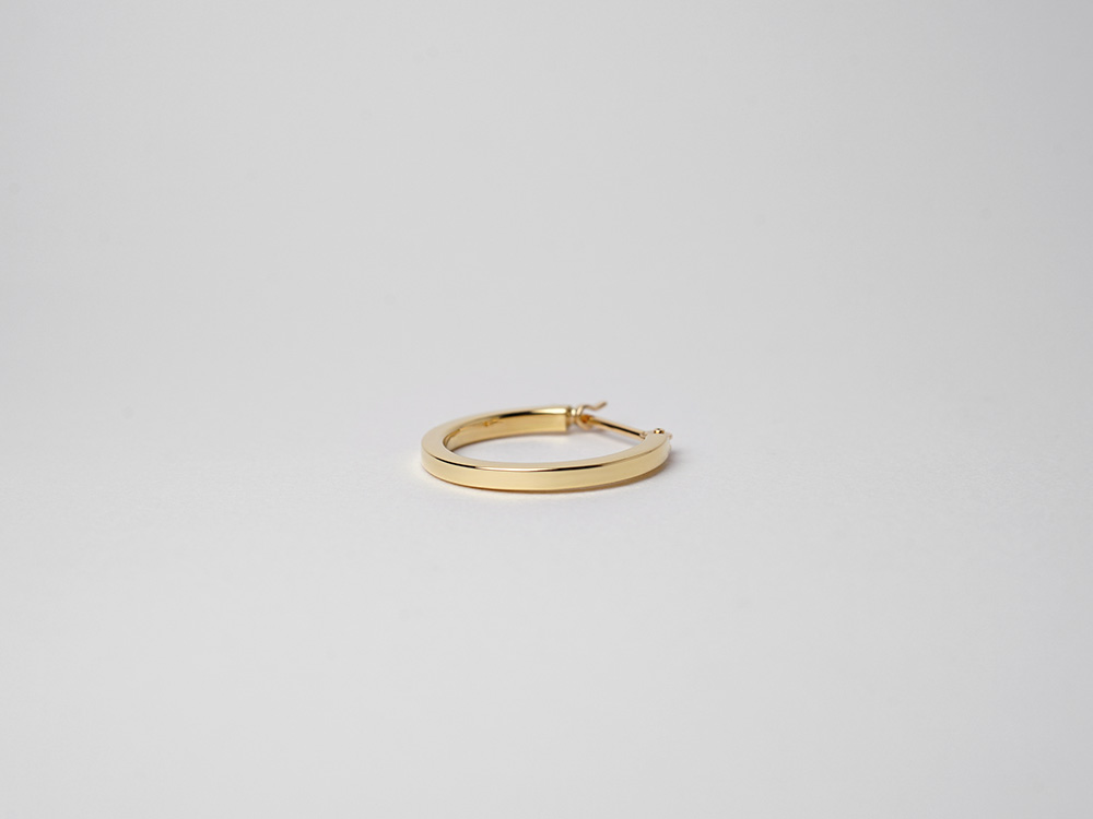 K18 イタニタス フープピアス 15mm レディース 女性用 18k 18金 ピンク