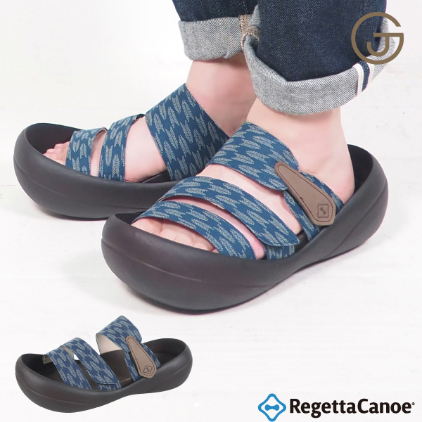 Regetta Canoe（リゲッタカヌー） サンダル メンズ ビッグフット 矢絣