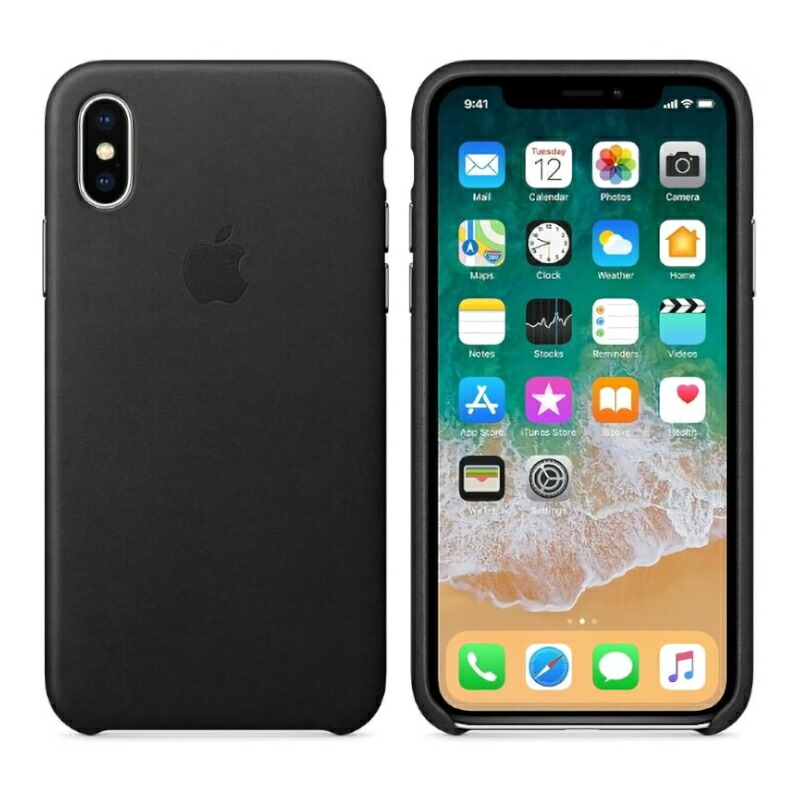 iPhone 【純正品】iPhone X / XS レザーケース ブラック Apple 10