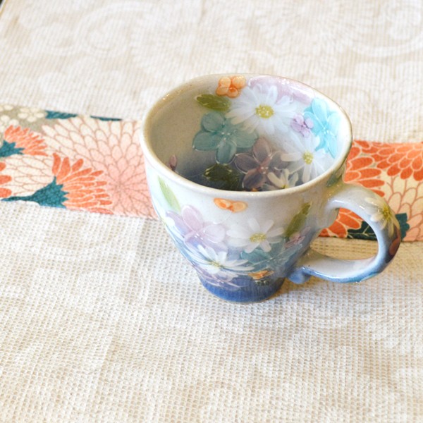 工房ゆずりは カップ＆ソーサー 平安京花 瀬戸焼 花柄 優しい感性 女性