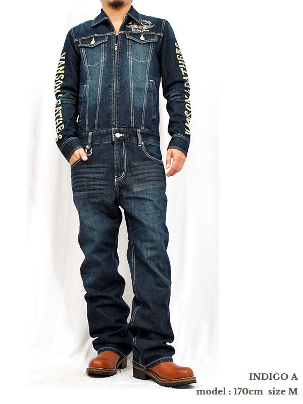VANSON（バンソン） つなぎ デニム メンズ レディース かっこいい