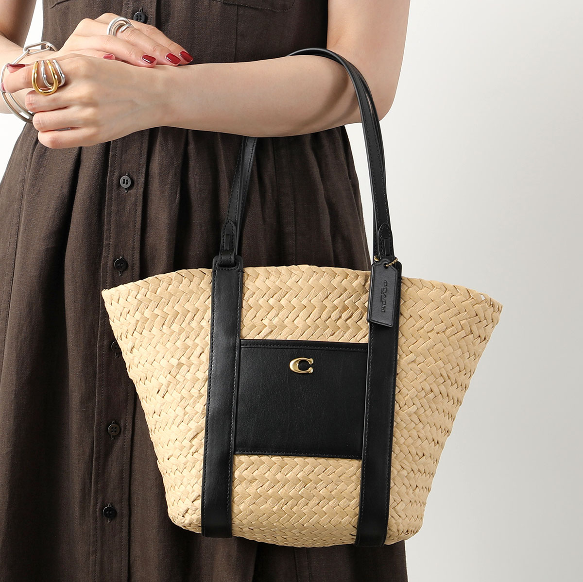 COACH（コーチ） かごバッグ SM STRAW PTOTE CQ788 レディース