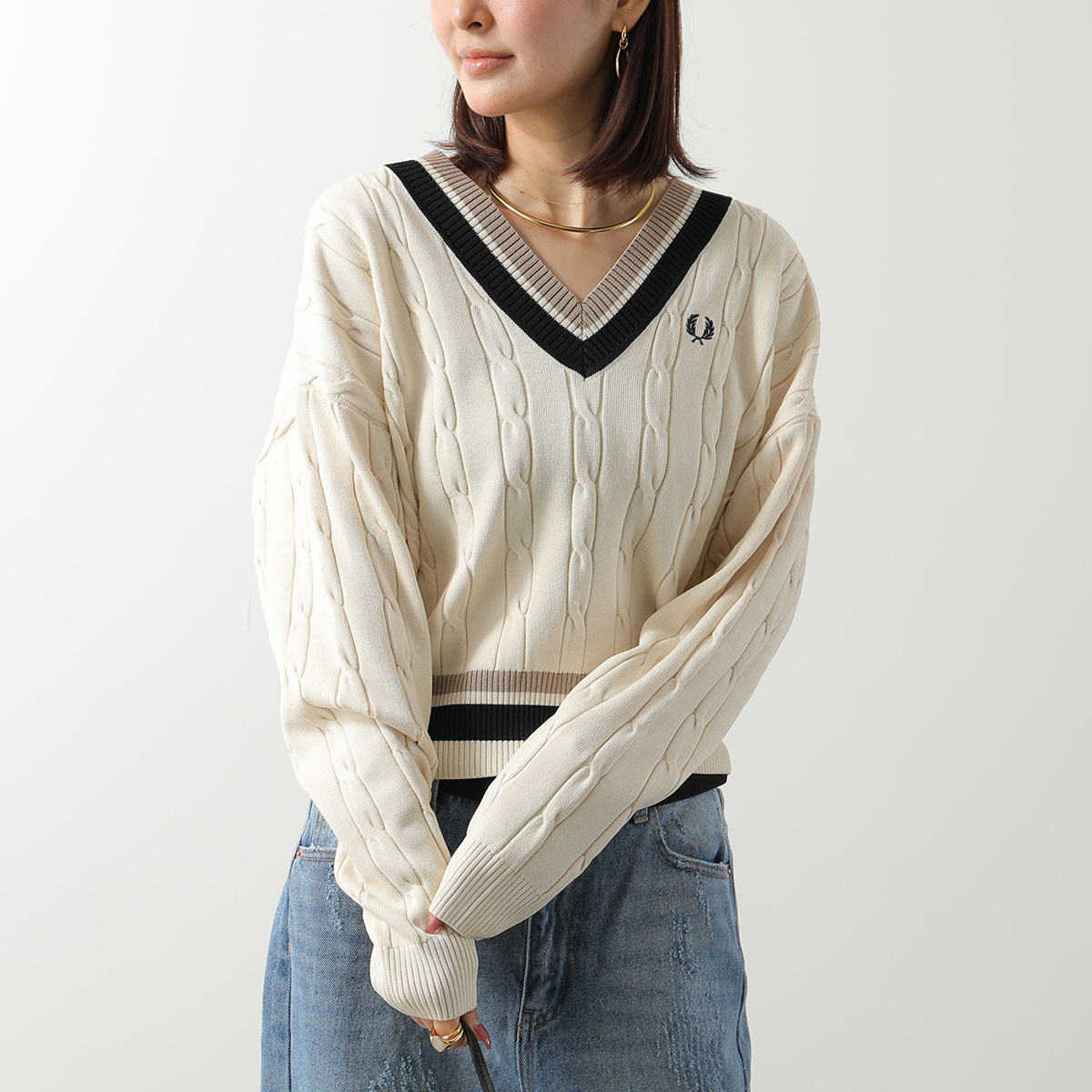 FRED PERRY（フレッドペリー） セーター BOLD TIPPED CABLE KNIT