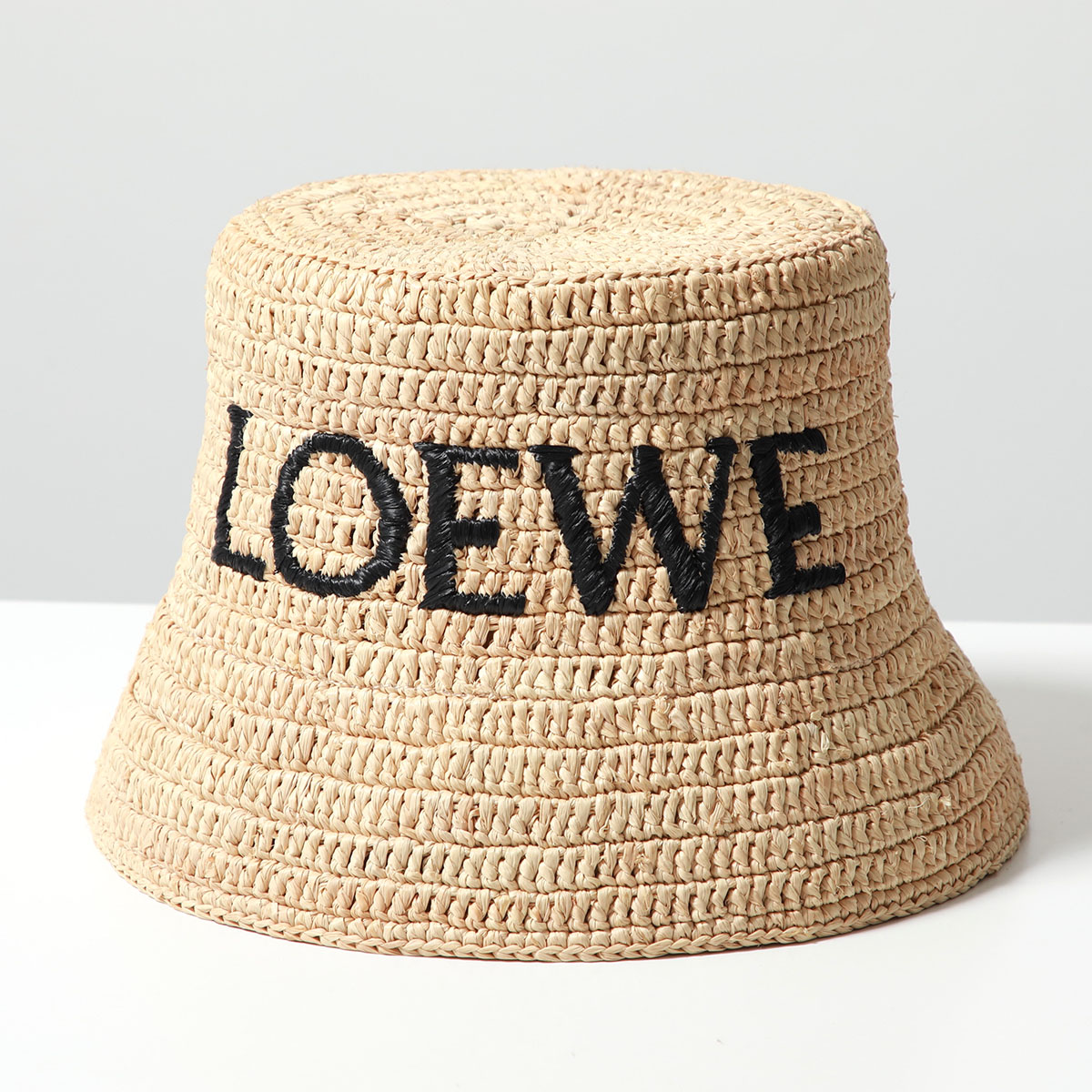 LOEWE（ロエベ） バケットハット BUCKET HAT RAFFIA LOGO ラフィア