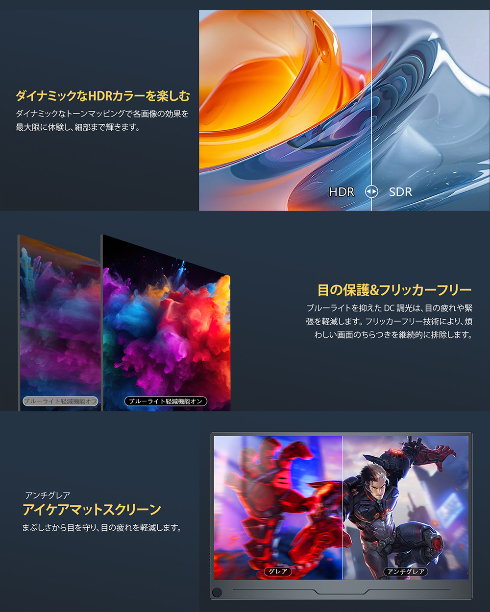 NEW EVICIV 14インチ 4K UHD モバイルモニター デュアルモニター