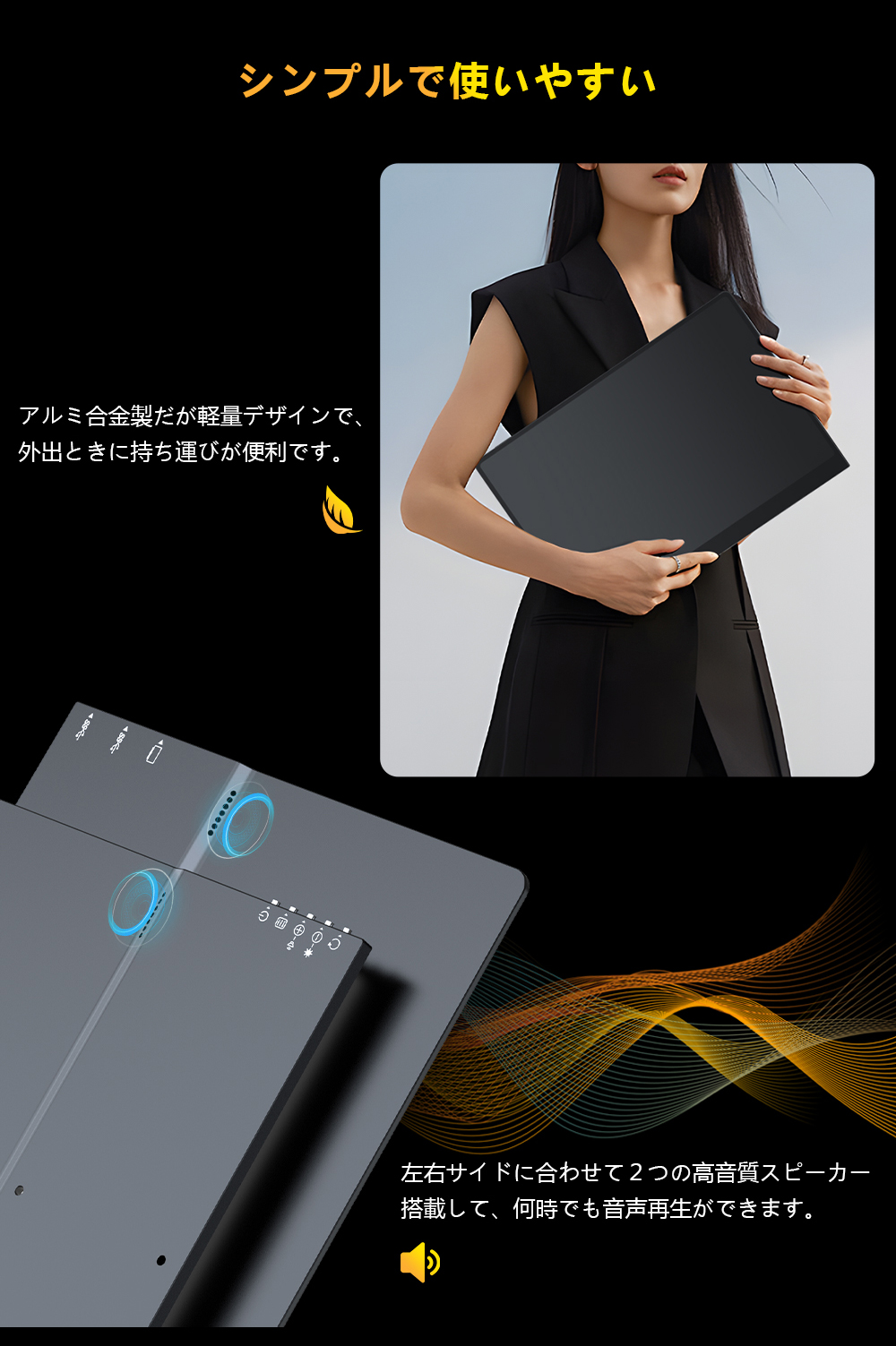 新品番 EVICIV 有機EL OLED パネル搭載 16インチ 3K 2880X1800解像度