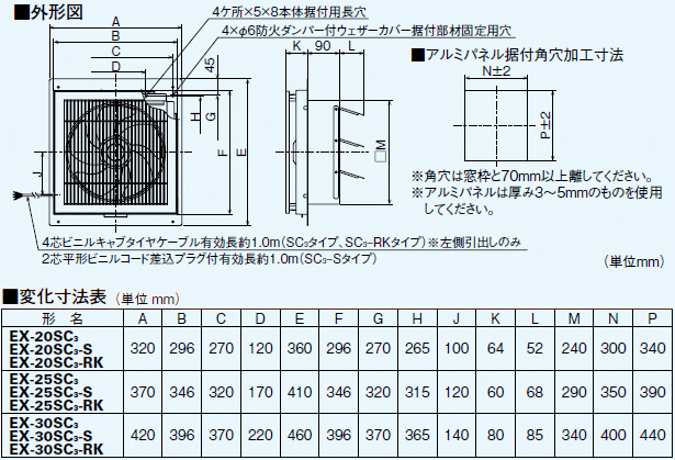 三菱（MITSUBISHI） 学校用標準換気扇 24時間換気機能付 窓枠据付け