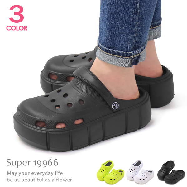 サンダル レディース 靴 厚底 クロッグサンダル 軽量 履きやすい 箱
