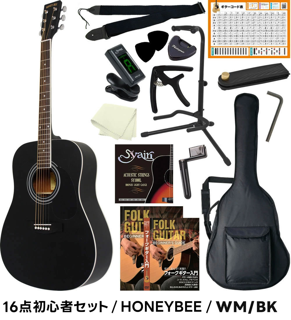 アコースティックギター 初心者セット 16点 W-15/F-15 アコギ 入門