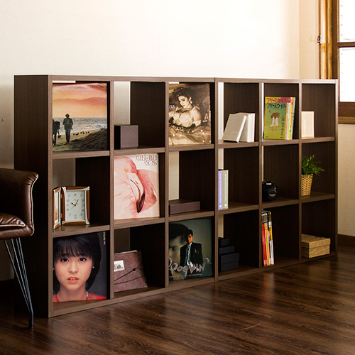 本棚 2台セット ラック シェルフ A4本棚 正方形 LPレコード A4