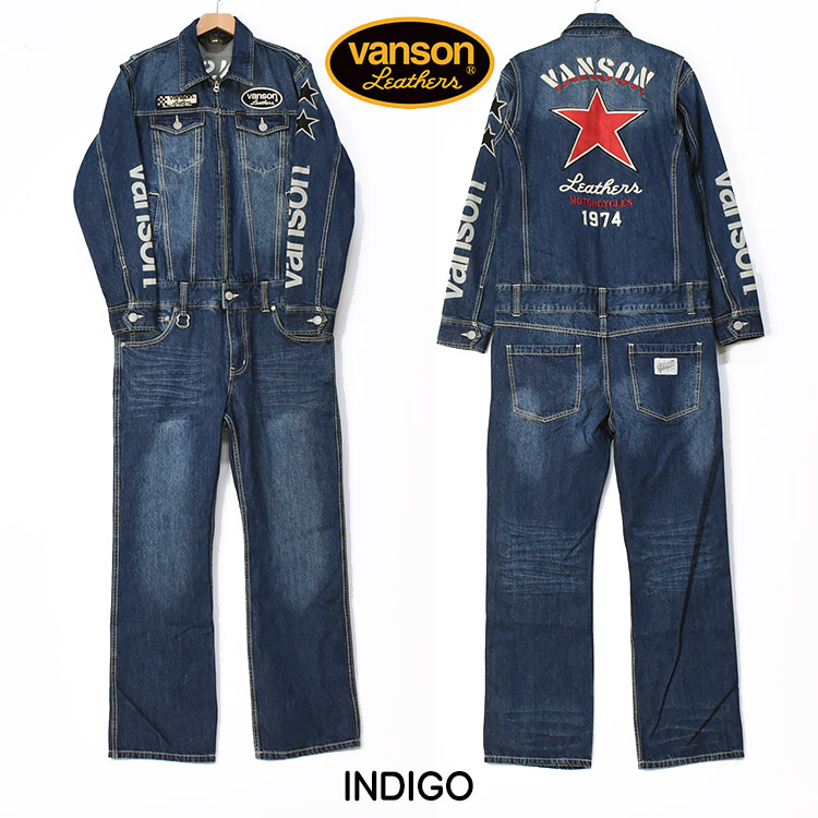 VANSON（バンソン） デニム オールインワン ALL IN ONE カバーオール