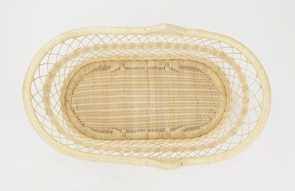 籐ヨーラン ベビーベッド ラタン ゆりかご 自然素材 ベビーグッズ F